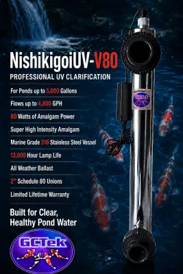 NishikigoiUV-V80 -316 Stainless Steel Amalgam 80 watt UV