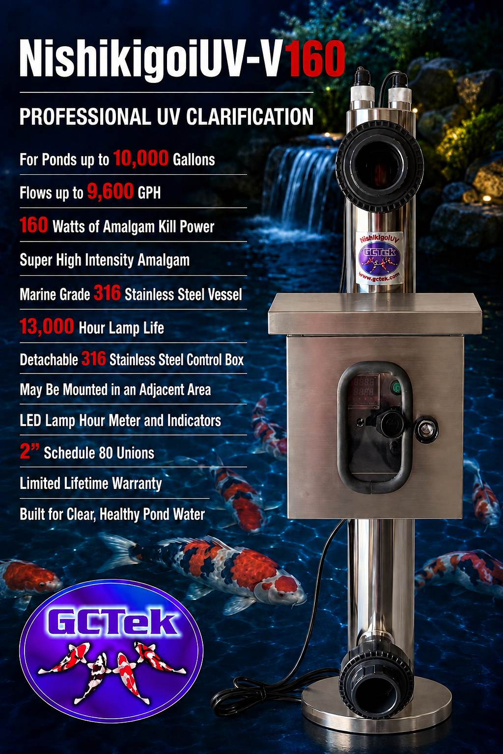 NishikigoiUV-V160. 160 watts of Amalgum Kill Power